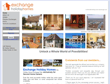 Tablet Screenshot of exchangeholidayhomes.com